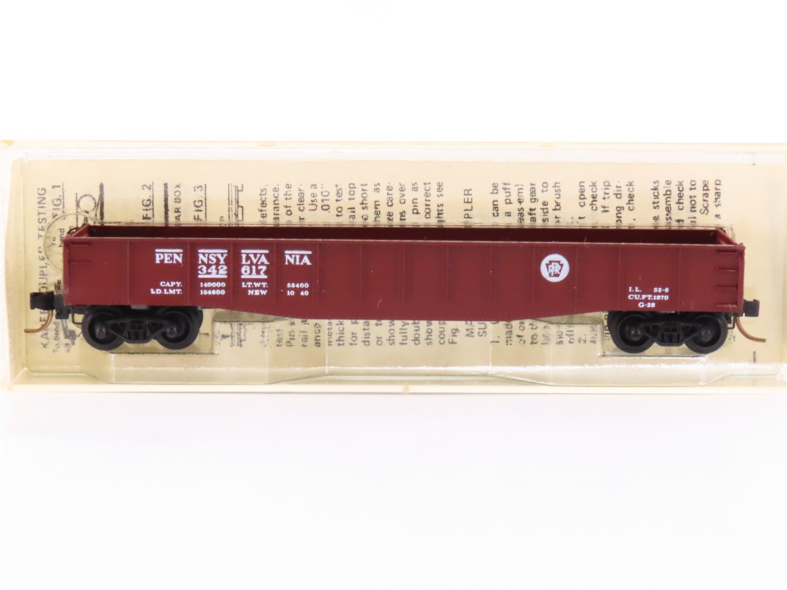 N Micro-Trains MTL/Kadee 46070 PRR Railway 50' Drop End Gondola Car #342617