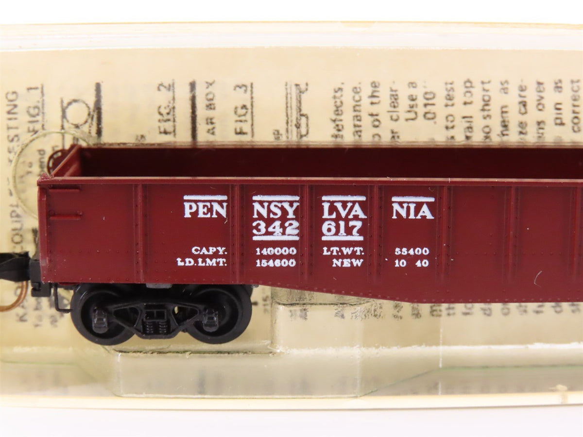 N Micro-Trains MTL/Kadee 46070 PRR Railway 50&#39; Drop End Gondola Car #342617