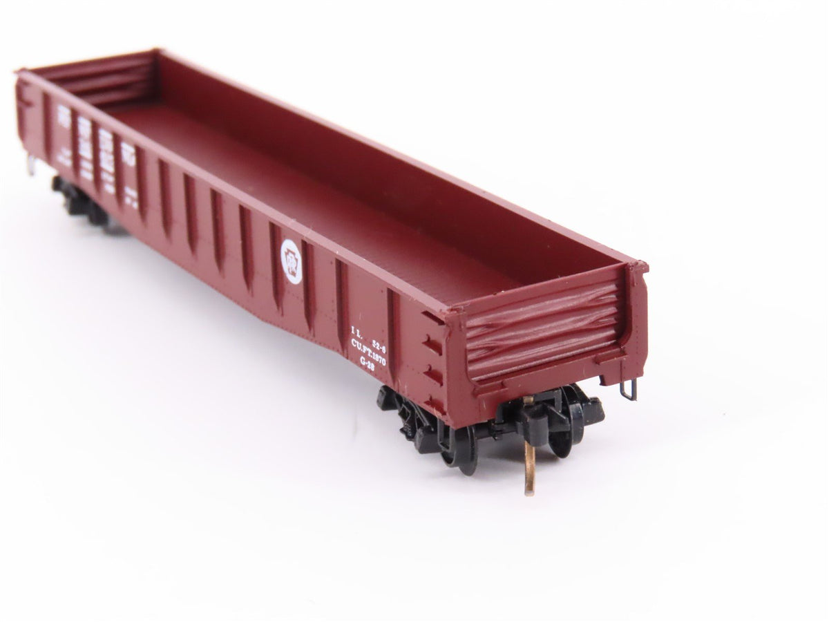 N Micro-Trains MTL/Kadee 46070 PRR Railway 50&#39; Drop End Gondola Car #342617