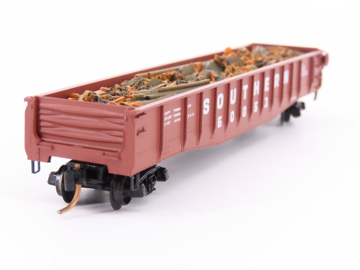 N Micro-Trains MTL/Kadee 46260 Southern 50&#39; Fishbelly Gondola Car #60053 wLoad