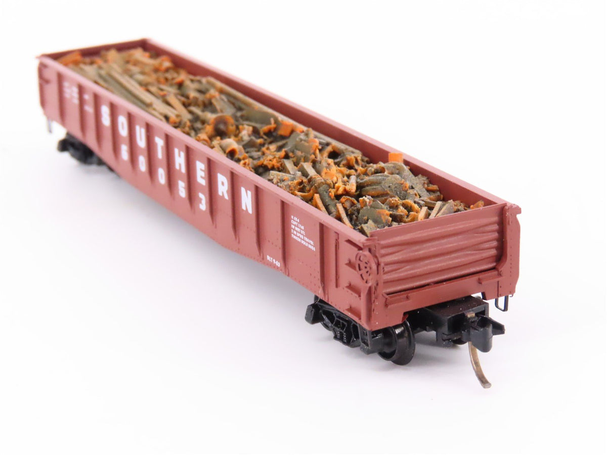 N Micro-Trains MTL/Kadee 46260 Southern 50&#39; Fishbelly Gondola Car #60053 wLoad