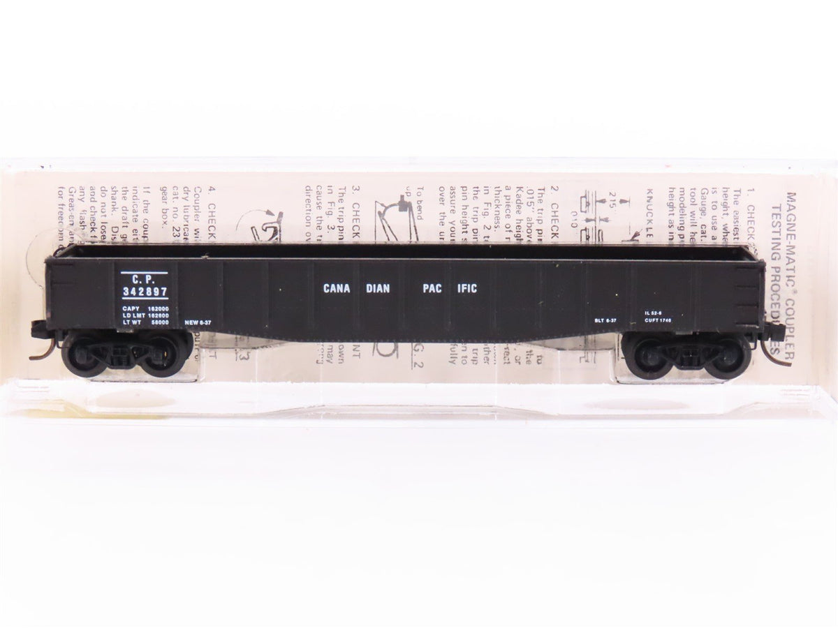 N Micro-Trains MTL/Kadee 46290 CP Railway 50&#39; Fishbelly Gondola Car #342897