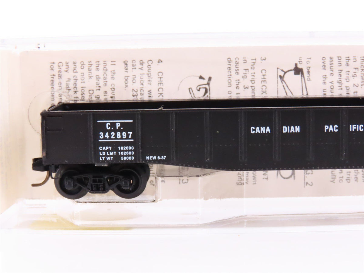 N Micro-Trains MTL/Kadee 46290 CP Railway 50&#39; Fishbelly Gondola Car #342897