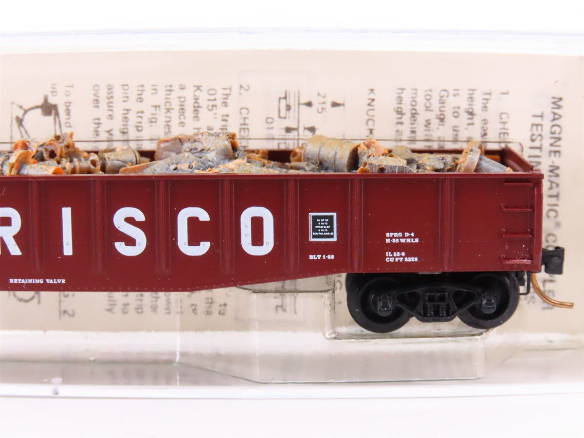 N Micro-Trains MTL/Kadee 46230 SLSF 50&#39; Fishbelly Gondola Car #51243 wLoad