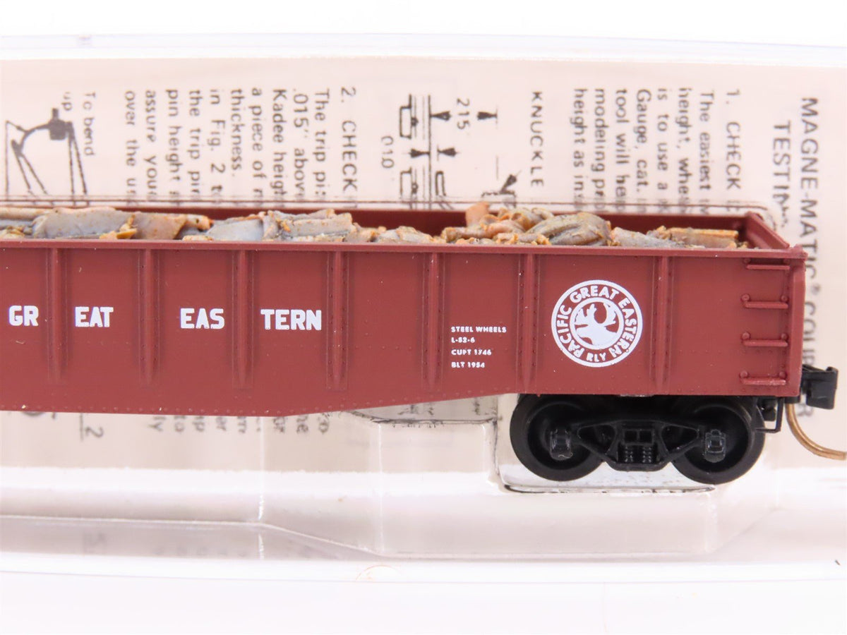 N Scale Micro-Trains MTL/Kadee 46300 PGE 50&#39; Fishbelly Gondola Car #9401 wLoad