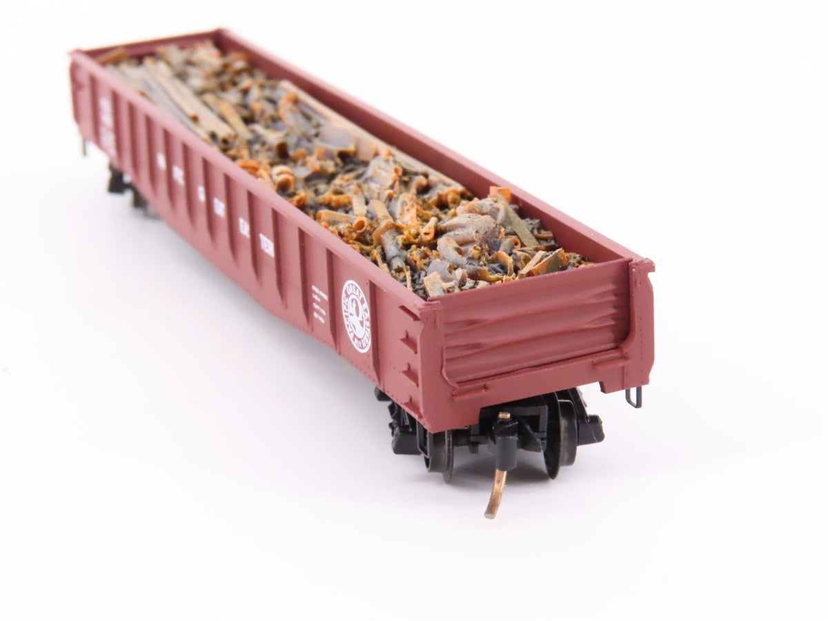 N Scale Micro-Trains MTL/Kadee 46300 PGE 50&#39; Fishbelly Gondola Car #9401 wLoad