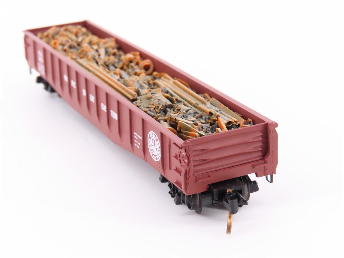 N Scale Micro-Trains MTL/Kadee 46300 PGE 50&#39; Fishbelly Gondola Car #9401 wLoad