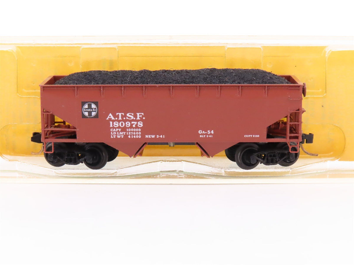 N Scale Micro-Trains MTL/Kadee 55011 ATSF Railway 33&#39; Hopper Car #180978 wLoad