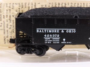 N Scale Micro-Trains MTL/Kadee 55020 B&O Railway 33' Hopper Car #428372 wLoad