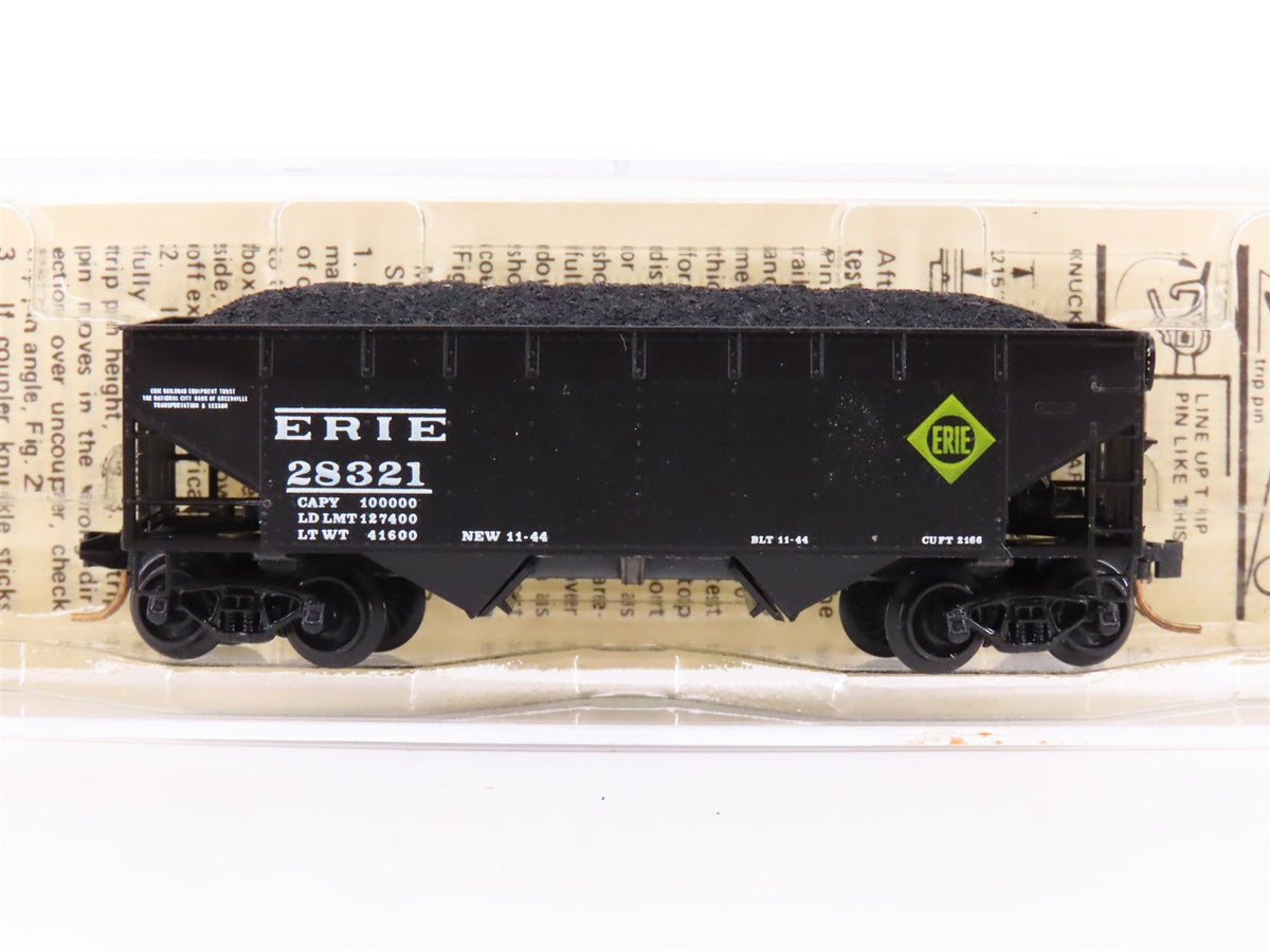 N Scale Micro-Trains MTL/Kadee 55040 Erie Railway 33&#39; Hopper Car #28321 wLoad