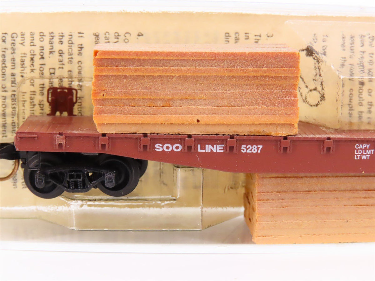 N Scale Micro-Trains MTL/Kadee 45110 SOO Railway 50&#39; Fishbelly Flatcar #5287