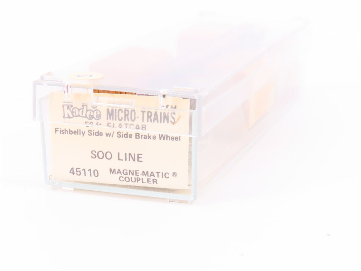 N Scale Micro-Trains MTL/Kadee 45110 SOO Railway 50&#39; Fishbelly Flatcar #5287