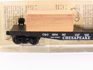 N Scale Micro-Trains MTL/Kadee 45100 C&O Railway 50' Fishbelly Flatcar #80420