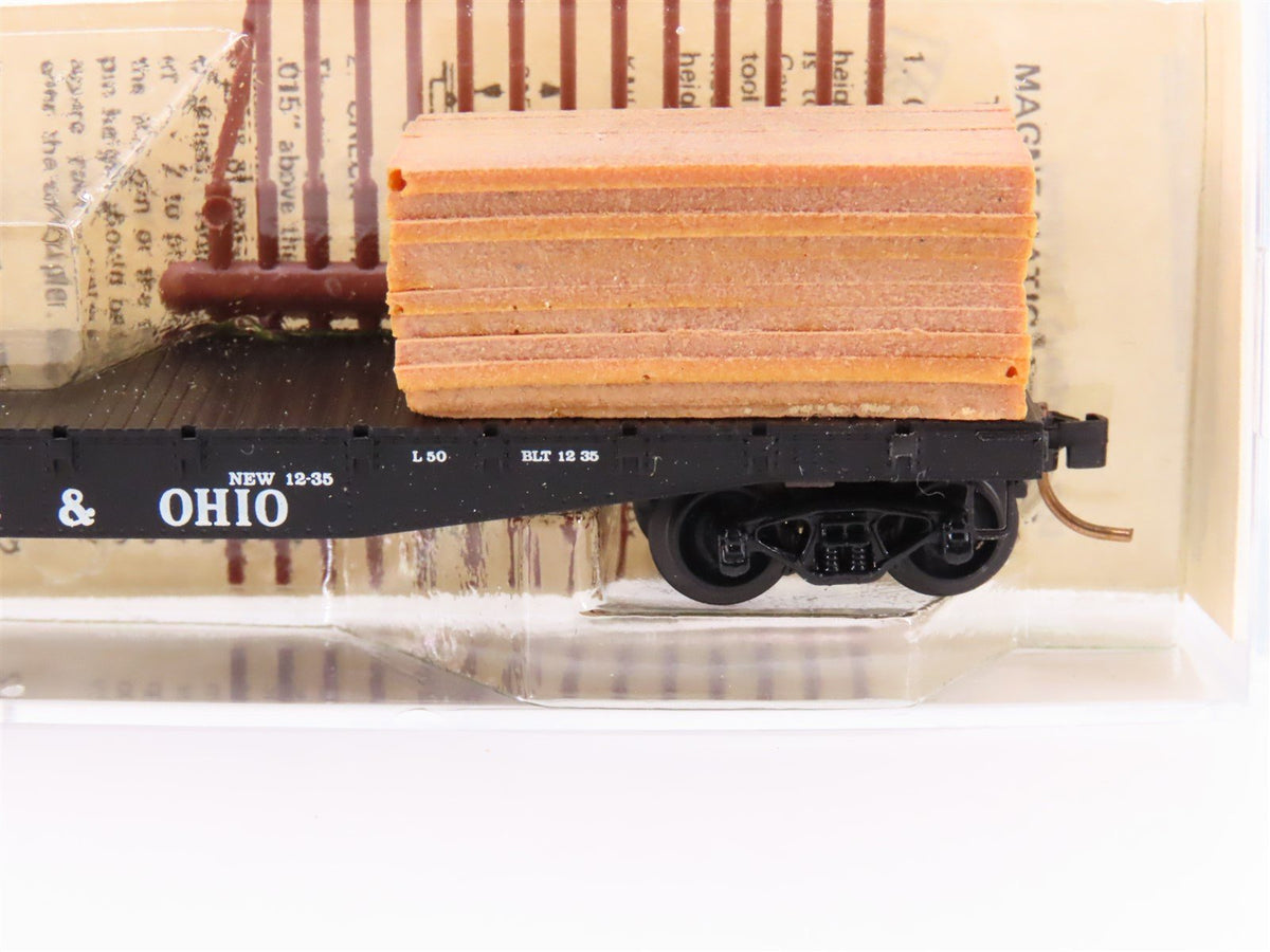 N Scale Micro-Trains MTL/Kadee 45100 C&amp;O Railway 50&#39; Fishbelly Flatcar #80420