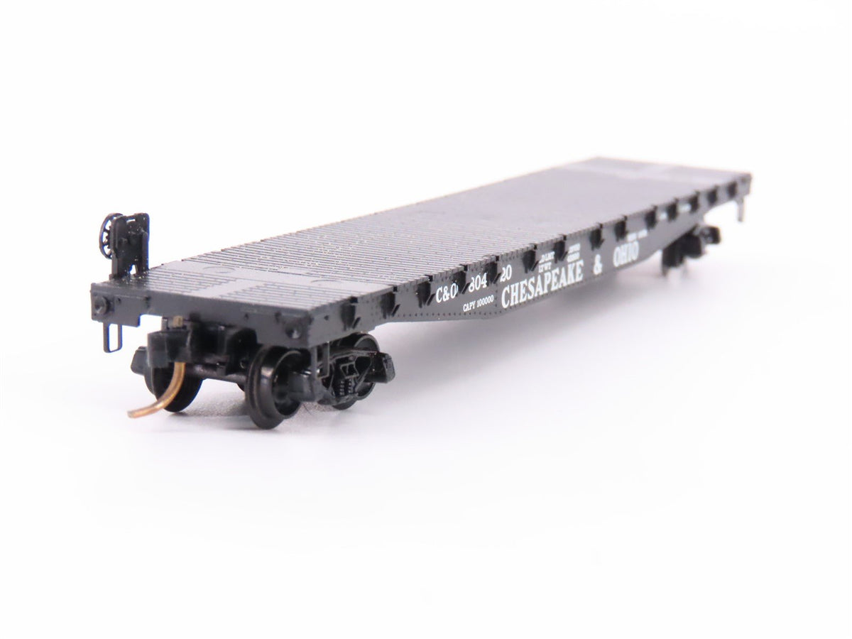 N Scale Micro-Trains MTL/Kadee 45100 C&amp;O Railway 50&#39; Fishbelly Flatcar #80420