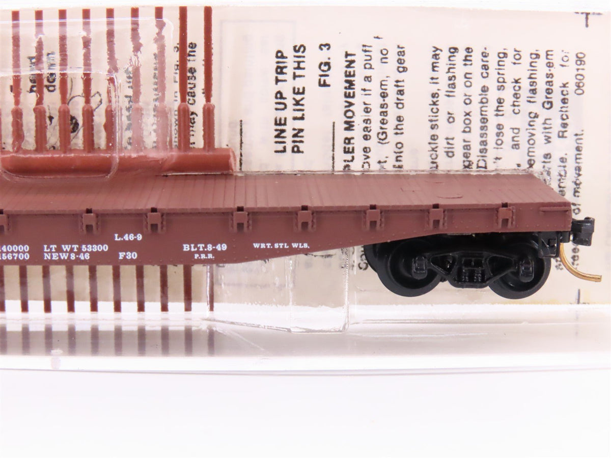 N Scale Micro-Trains MTL/Kadee 45140 PRR Railway 50&#39; Fishbelly Flatcar #470182