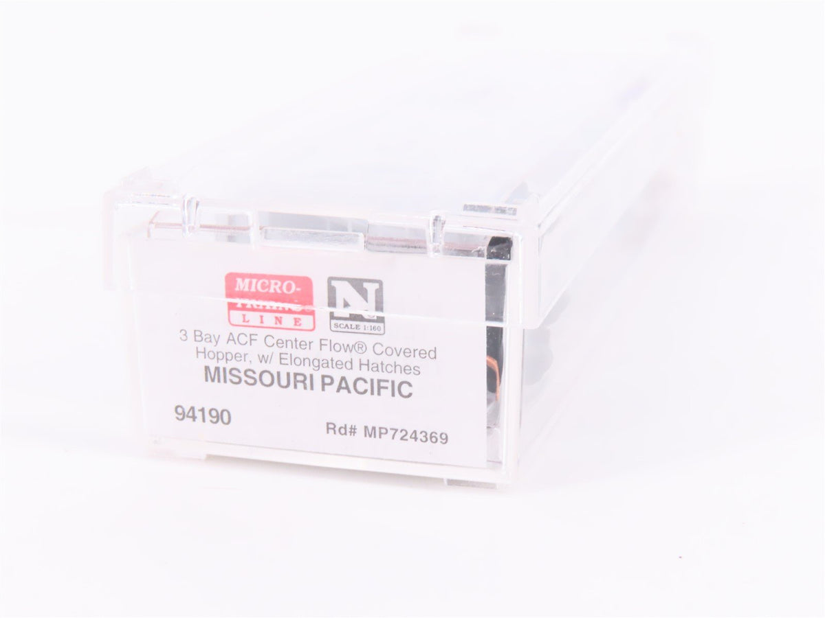 N Micro-Trains MTL 94190 MP Missouri Pacific Mo-Pac 3-Bay Covered Hopper #724369