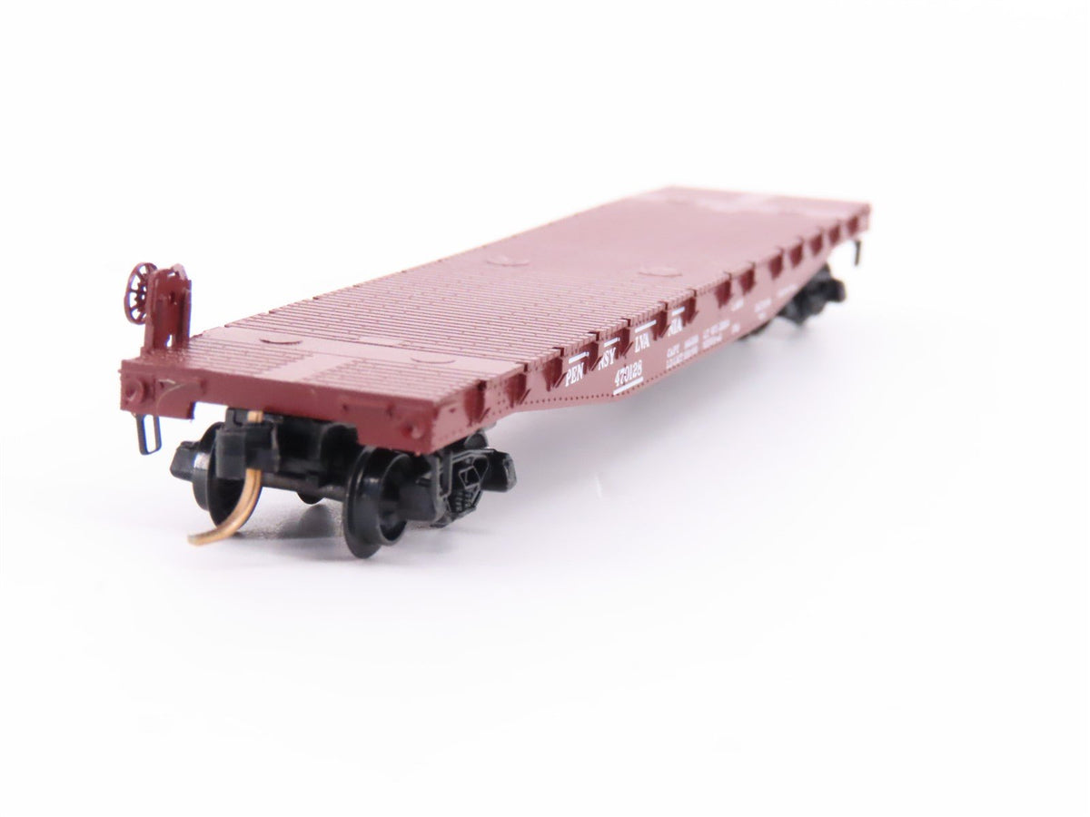 N Scale Micro-Trains MTL/Kadee 45140 PRR Railway 50&#39; Fishbelly Flatcar #470128