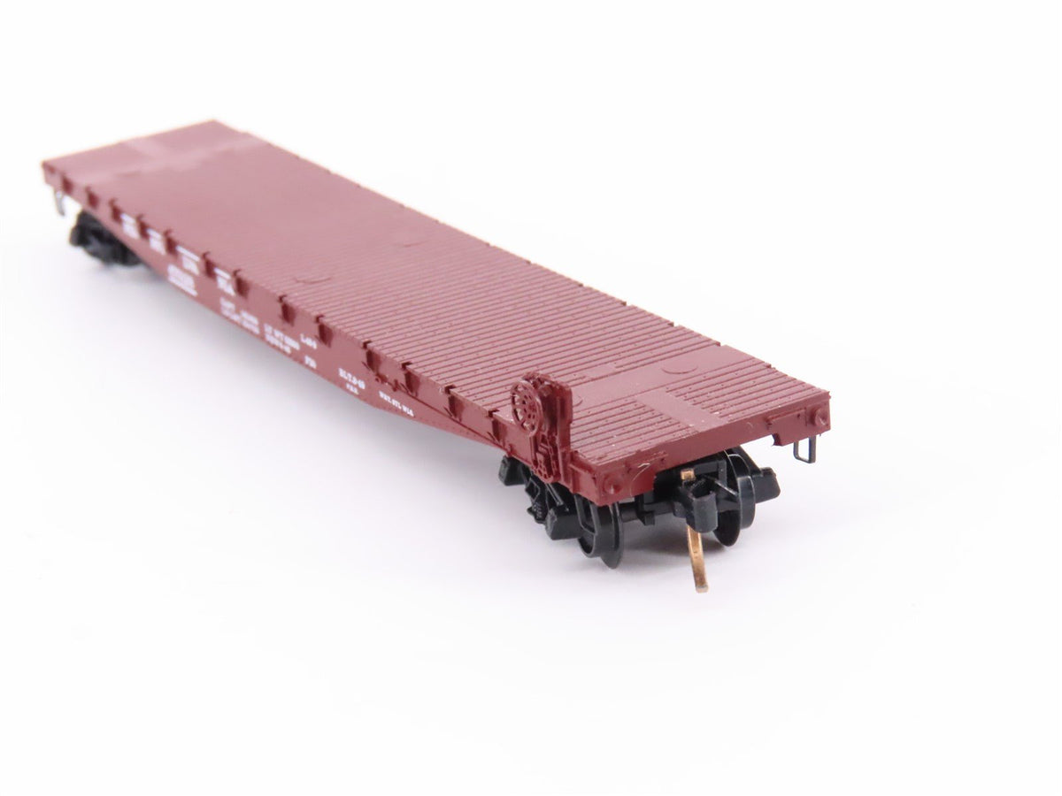 N Scale Micro-Trains MTL/Kadee 45140 PRR Railway 50&#39; Fishbelly Flatcar #470128