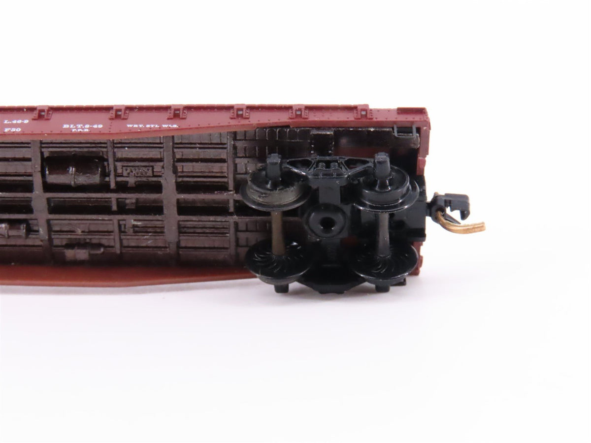 N Scale Micro-Trains MTL/Kadee 45140 PRR Railway 50&#39; Fishbelly Flatcar #470128