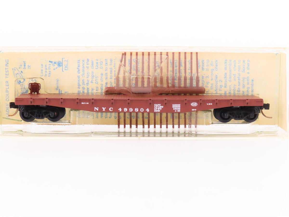 N Scale Micro-Trains MTL/Kadee 45044 NYC Railway 50&#39; Fishbelly Flatcar #499804