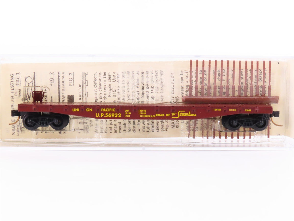 N Scale Micro-Trains MTL/Kadee 45050 UP Railway 50&#39; Fishbelly Flatcar #56932