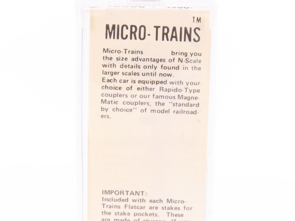 N Scale Micro-Trains MTL/Kadee 45050 UP Railway 50&#39; Fishbelly Flatcar #56932