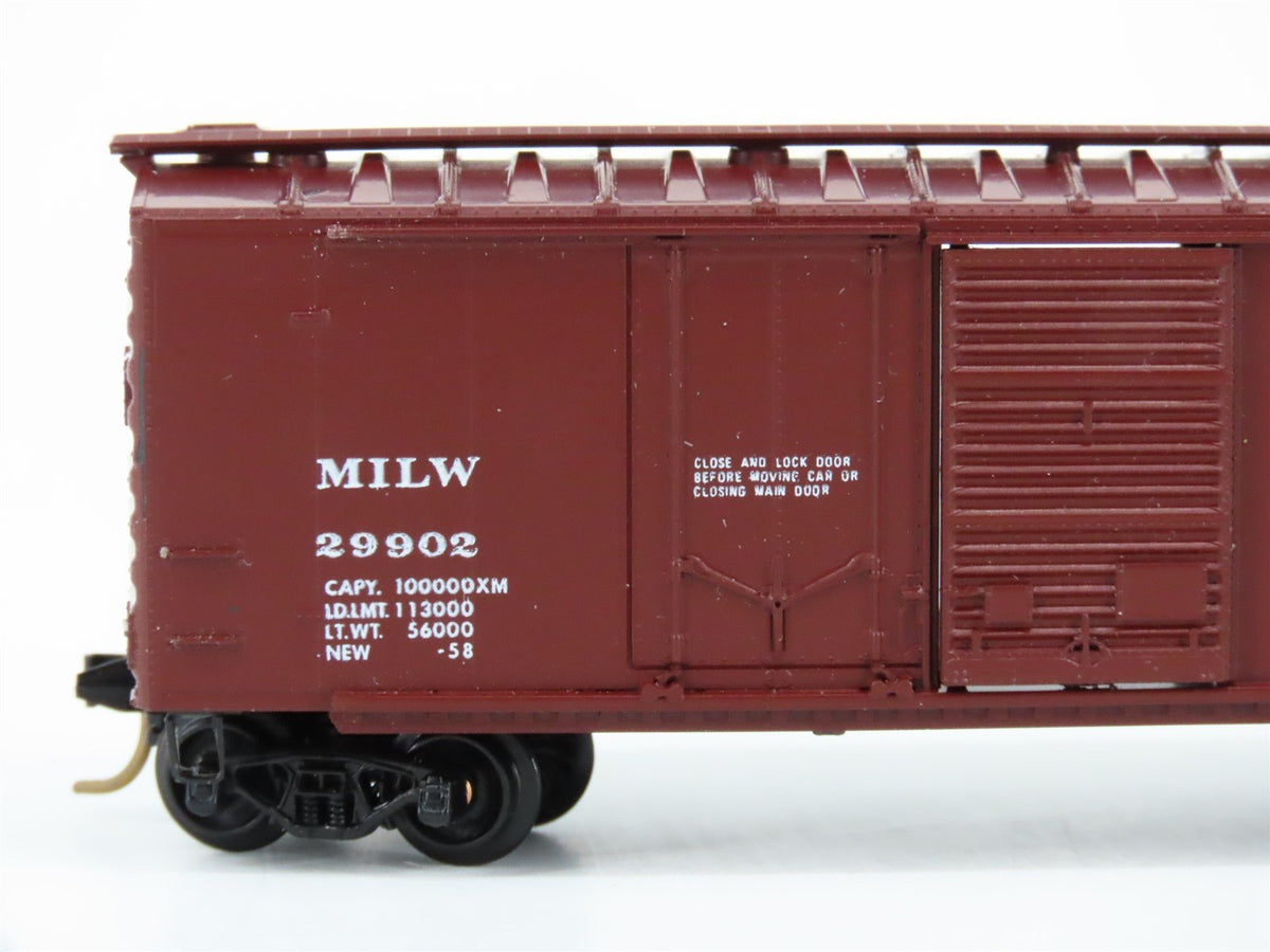 N Kadee Micro-Trains MTL 22180 MILW Milwaukee 40&#39; Box Car #29902 - Blue Label