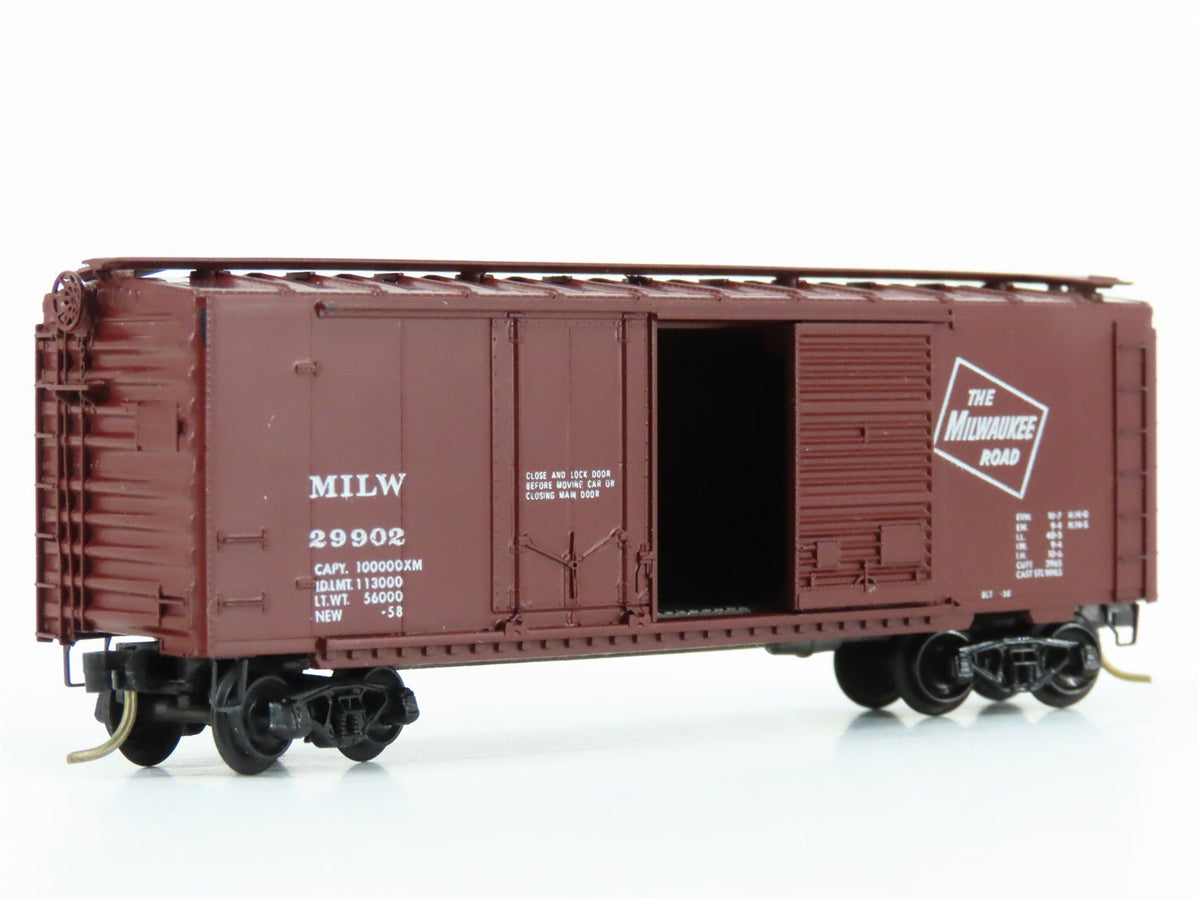 N Kadee Micro-Trains MTL 22180 MILW Milwaukee 40&#39; Box Car #29902 - Blue Label