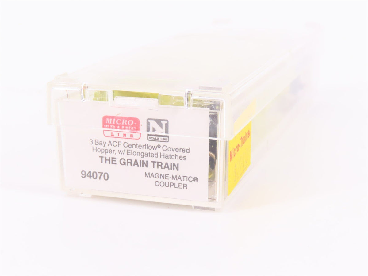 N Micro-Trains MTL 94070 BLMR Washington &quot;Grain Train&quot; 3-Bay Covered Hopper 1025