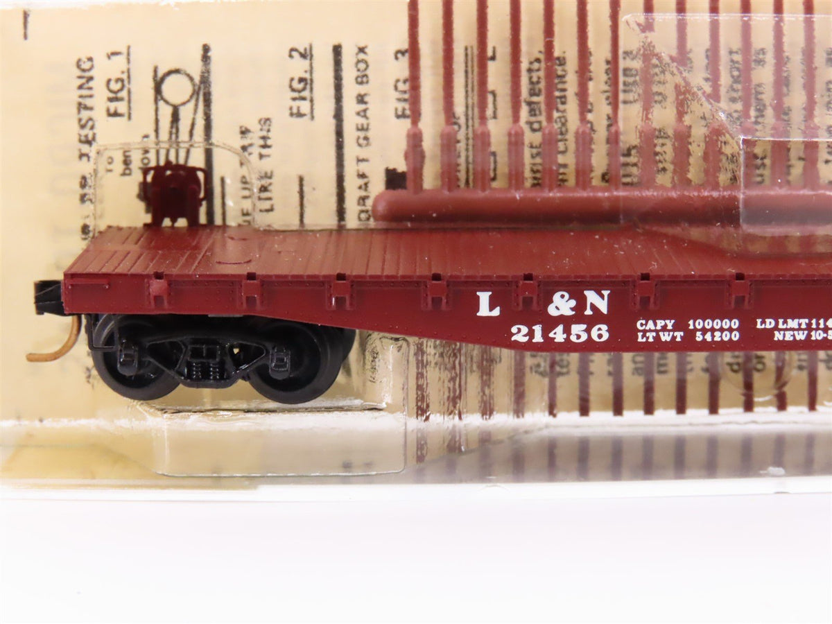 N Scale Micro-Trains MTL/Kadee 45080 L&amp;N Railway 50&#39; Fishbelly Flatcar #21456