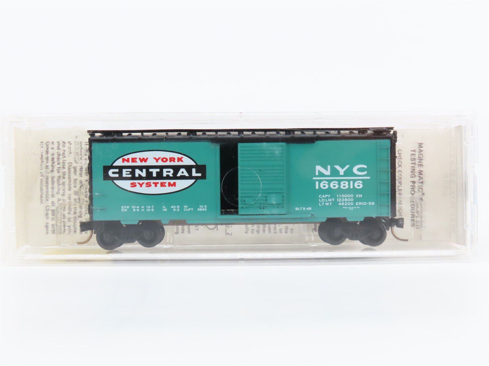 N Scale Kadee Micro-Trains MTL 20390 NYC New York Central 40' Box Car #166816