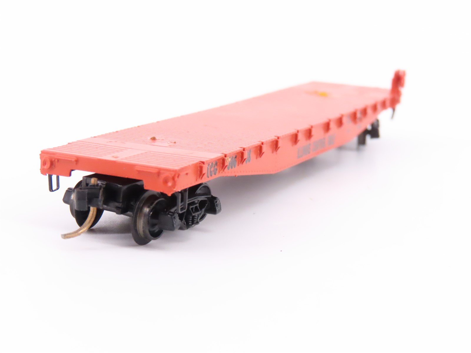 N Micro-Trains MTL/Kadee 45010 ICG Railway 50' Fishbelly Flatcar #60698 wLoad