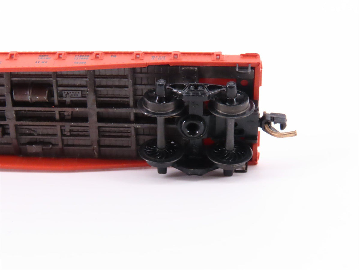 N Micro-Trains MTL/Kadee 45010 ICG Railway 50&#39; Fishbelly Flatcar #60698 wLoad