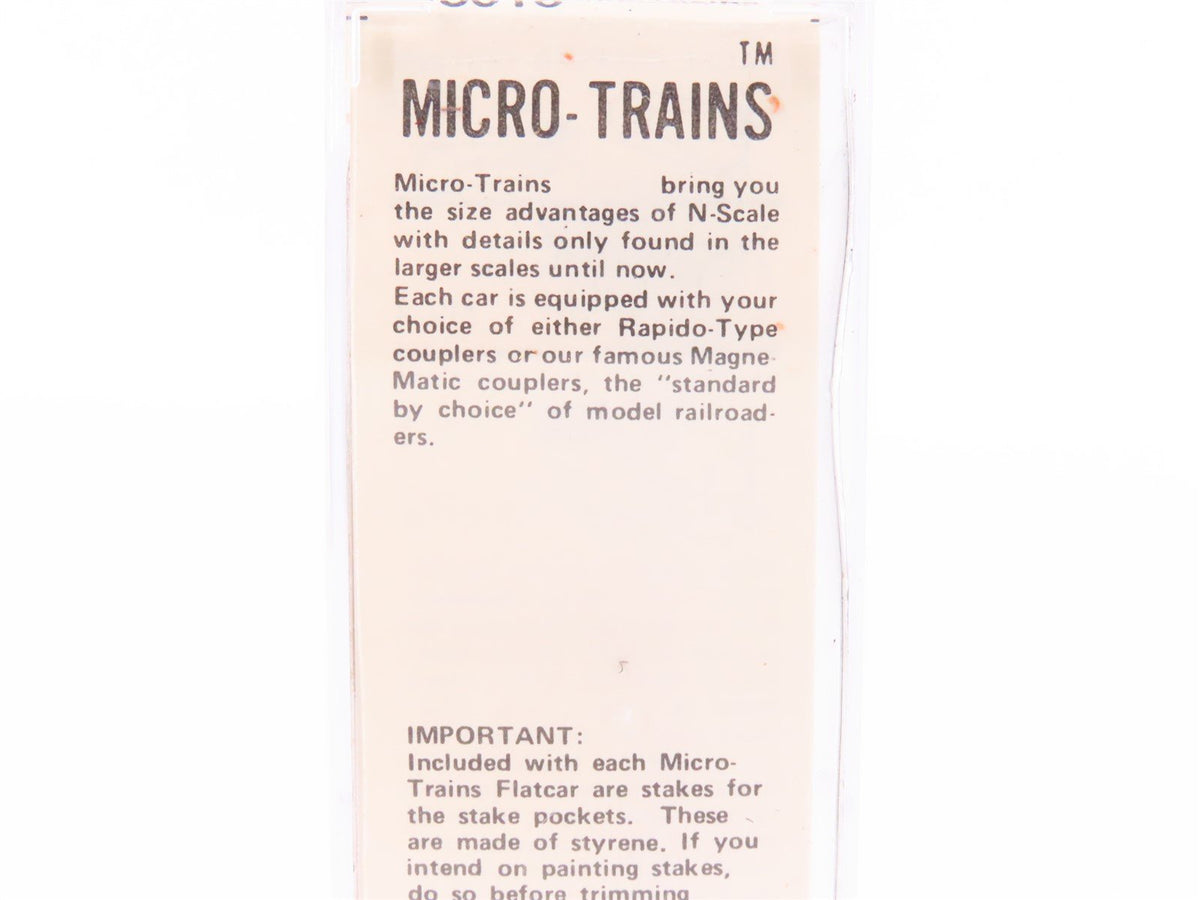 N Micro-Trains MTL/Kadee 45010 ICG Railway 50&#39; Fishbelly Flatcar #60698 wLoad