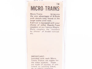 N Micro-Trains MTL/Kadee 45010 ICG Railway 50' Fishbelly Flatcar #60698 wLoad