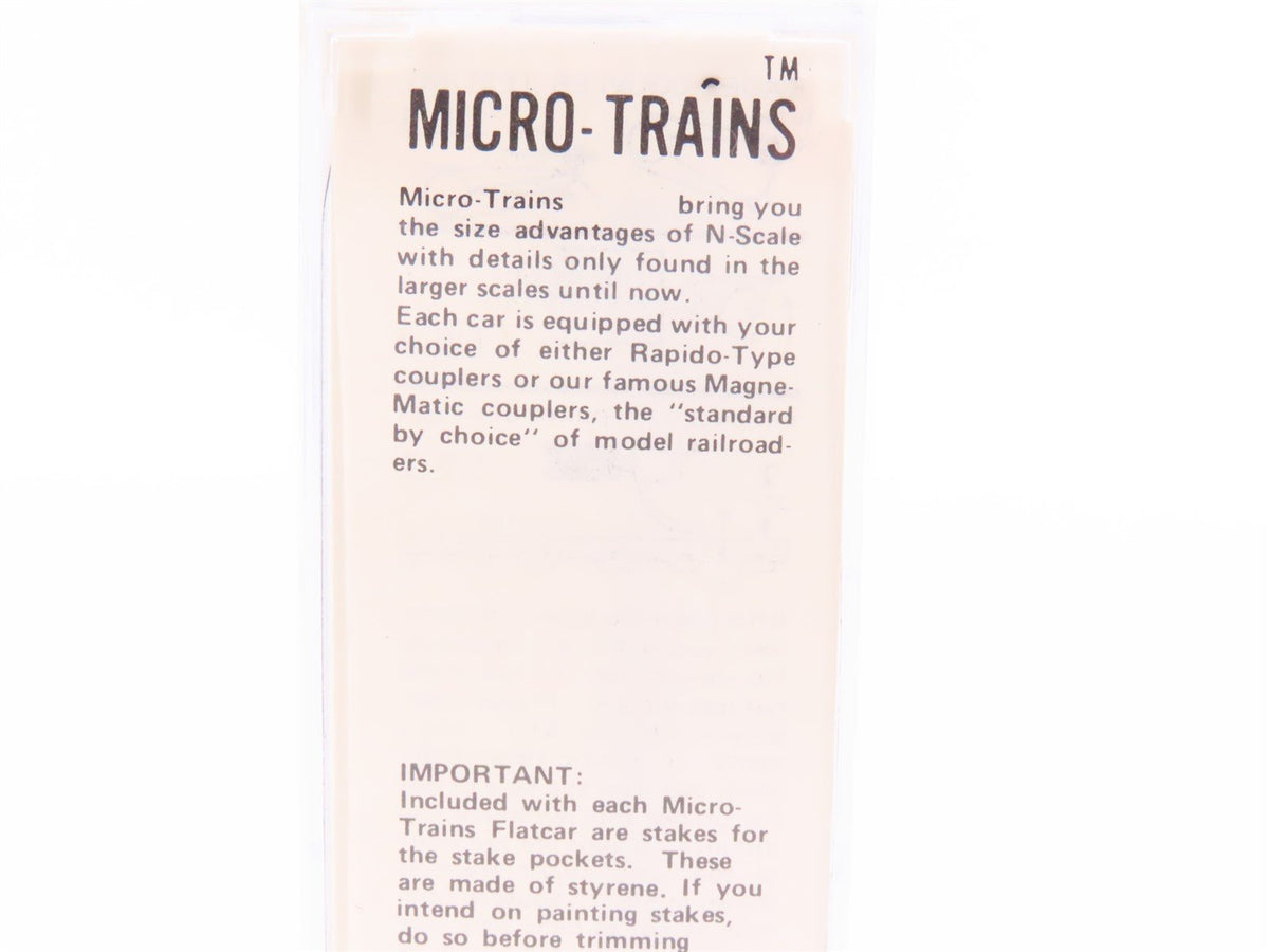 N Scale Micro-Trains MTL/Kadee 45020 N&amp;W Railway 50&#39; Fishbelly Flatcar #202544