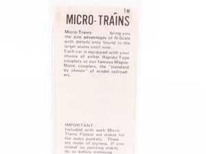 N Scale Micro-Trains MTL/Kadee 45020 N&W Railway 50' Fishbelly Flatcar #202544