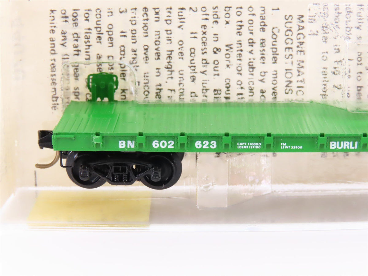 N Scale Micro-Trains MTL/Kadee 44070 BN Railway 50&#39; Fishbelly Flatcar #602623