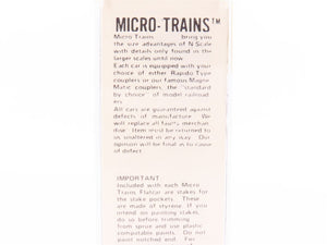 N Scale Micro-Trains MTL/Kadee 44070 BN Railway 50' Fishbelly Flatcar #602623