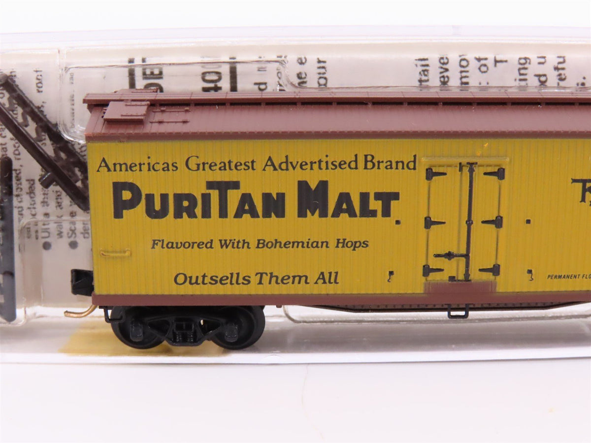 N Scale Micro-Trains MTL 49350 URTC PuriTan Malt 40&#39; Wood Reefer #40636