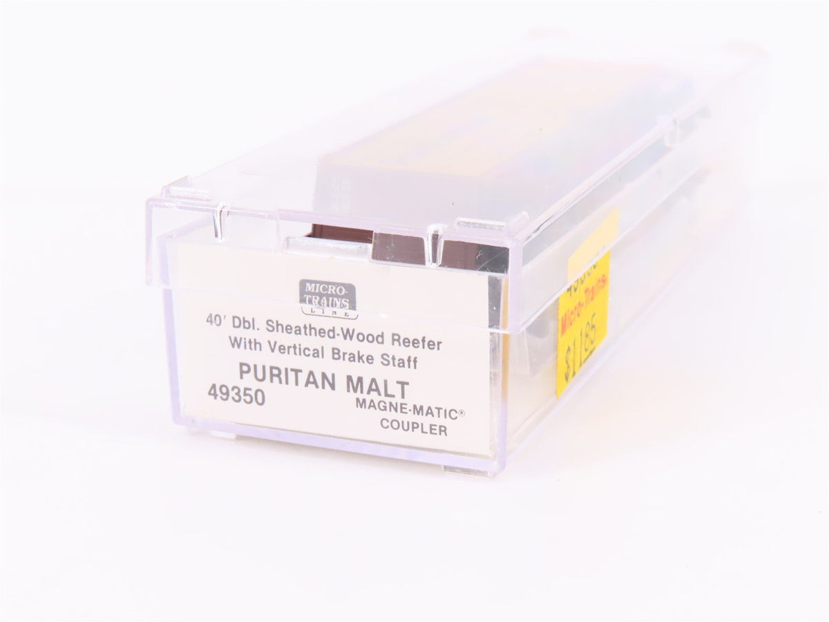 N Scale Micro-Trains MTL 49350 URTC PuriTan Malt 40&#39; Wood Reefer #40636