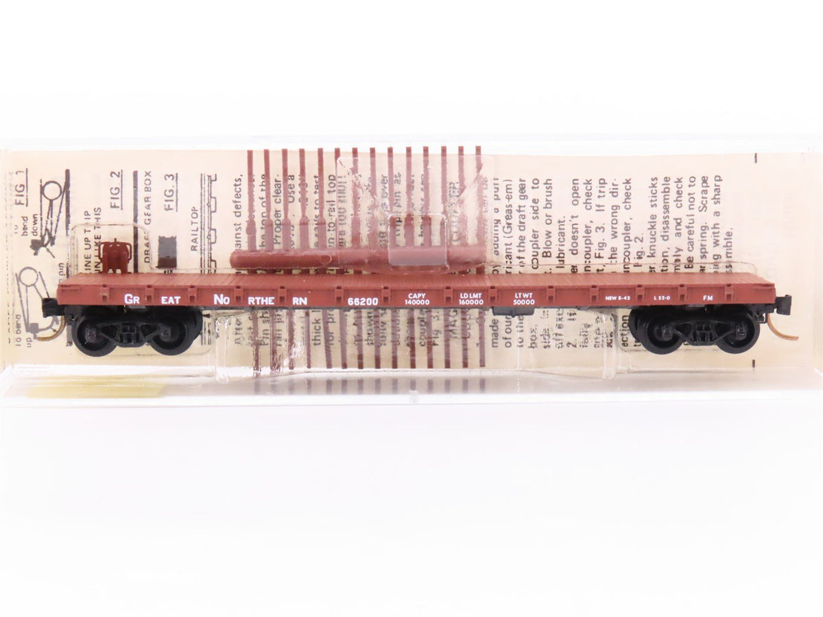 N Scale Micro-Trains MTL/Kadee 44010 GN Railway 50&#39; Fishbelly Flatcar #66200