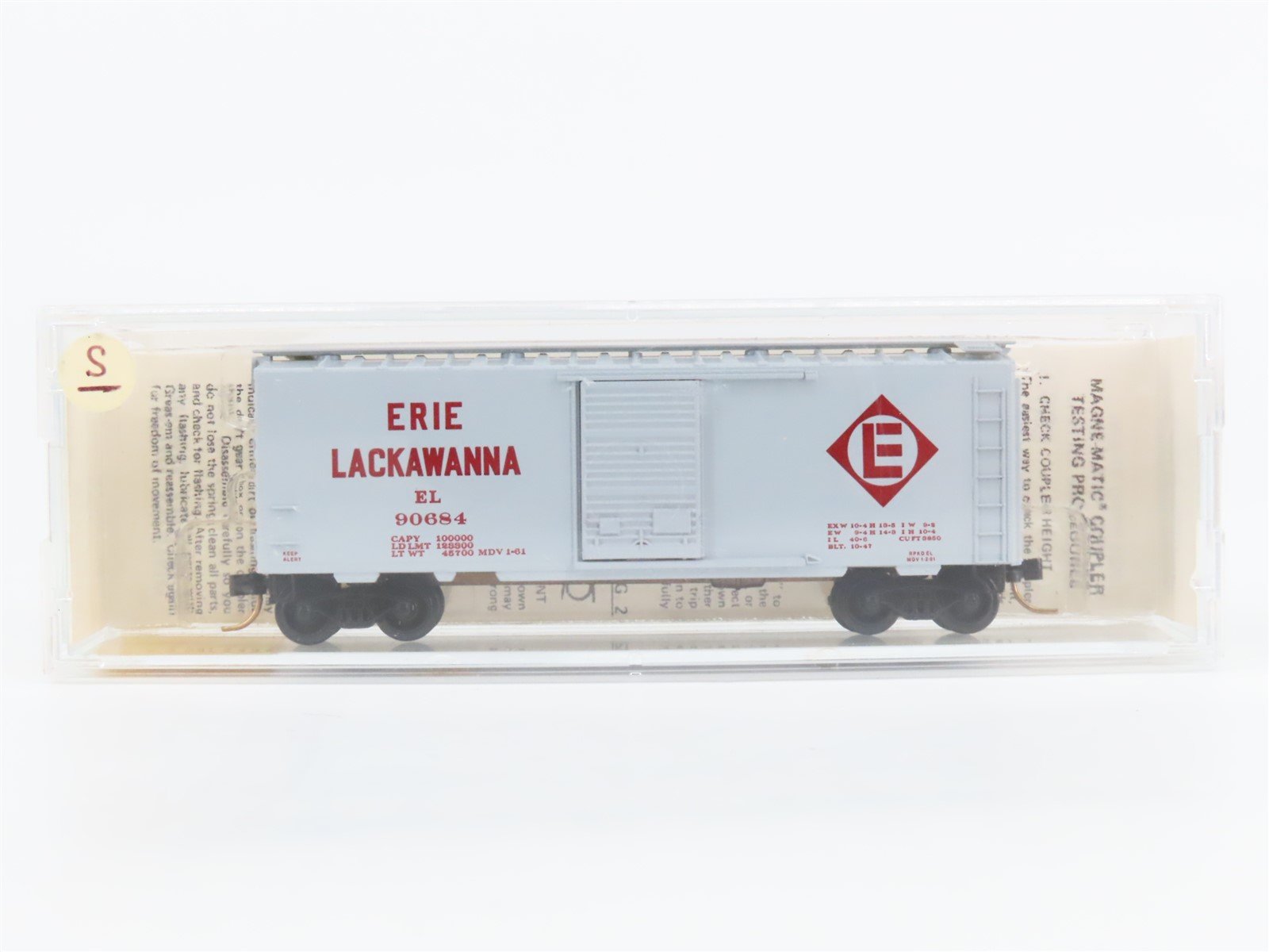 N Scale Kadee Micro-Trains MTL 20360 EL Erie Lackawanna 40' Box Car #90684