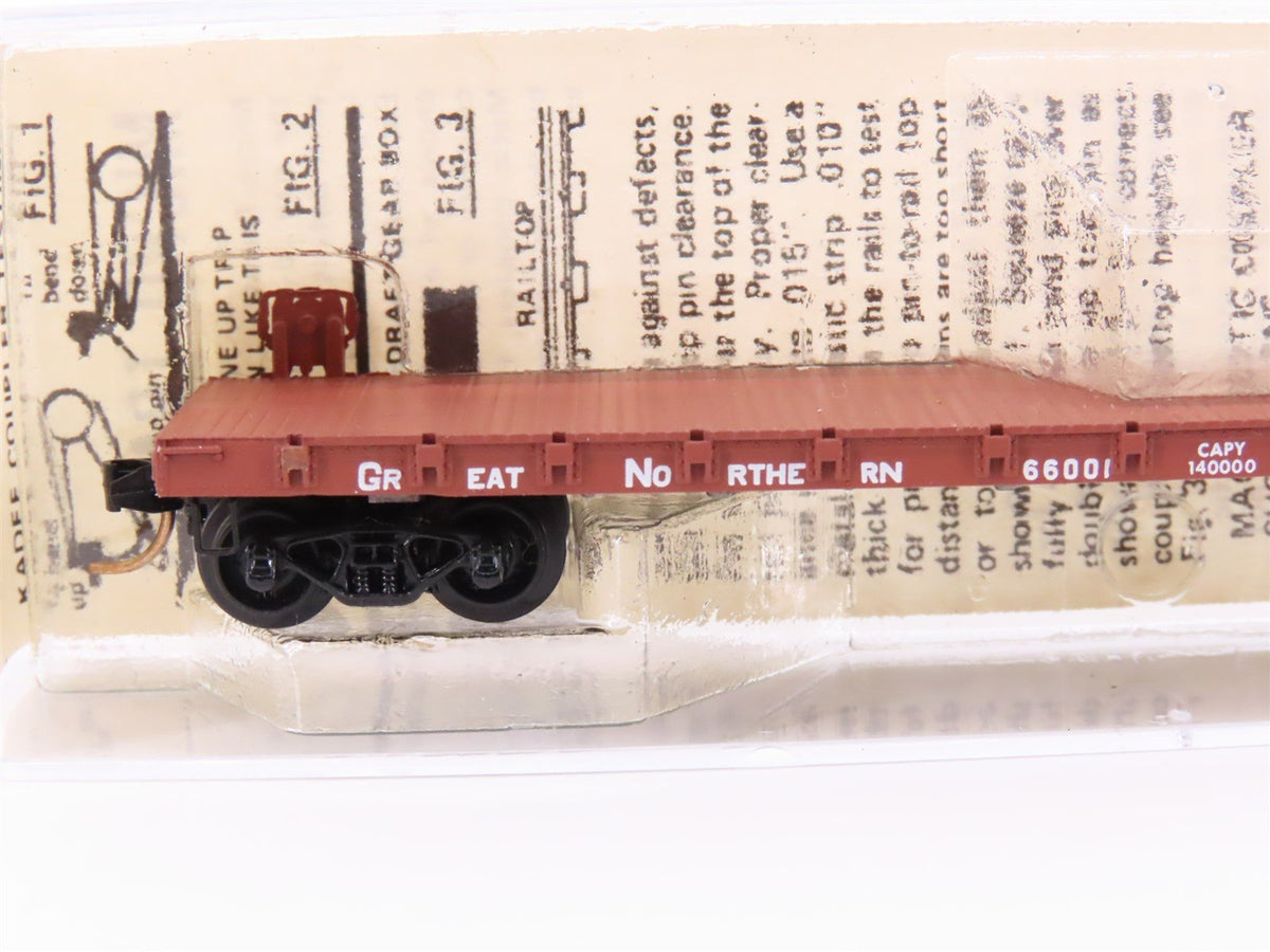 N Scale Micro-Trains MTL/Kadee 44010 GN Railway 50&#39; Fishbelly Flatcar #66001