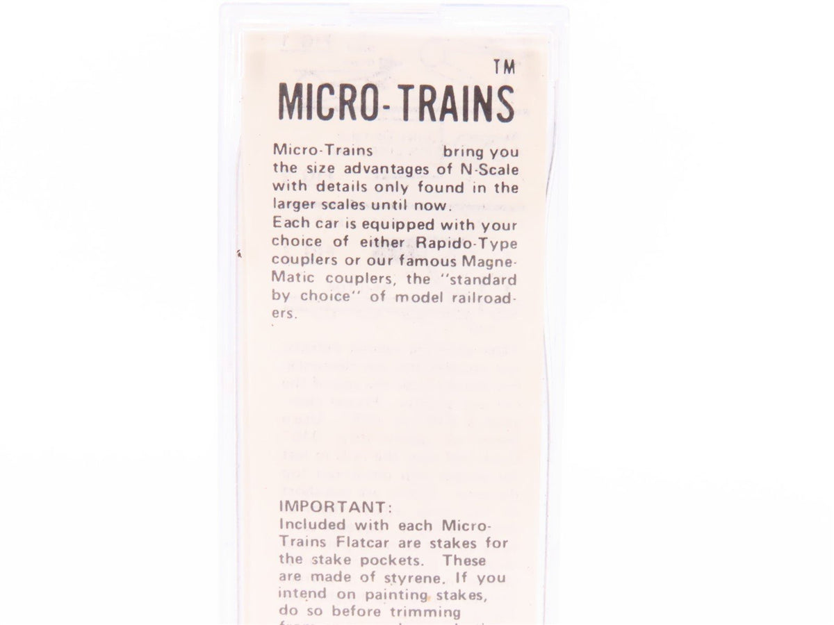 N Scale Micro-Trains MTL/Kadee 44010 GN Railway 50&#39; Fishbelly Flatcar #66001