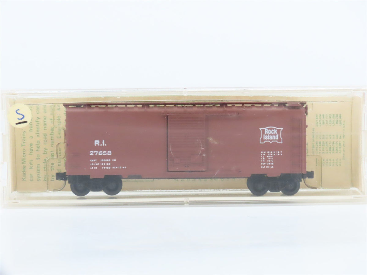 N Kadee Micro-Trains MTL 20058 RI Rock Island 40&#39; Box Car #27658 - Blue Label