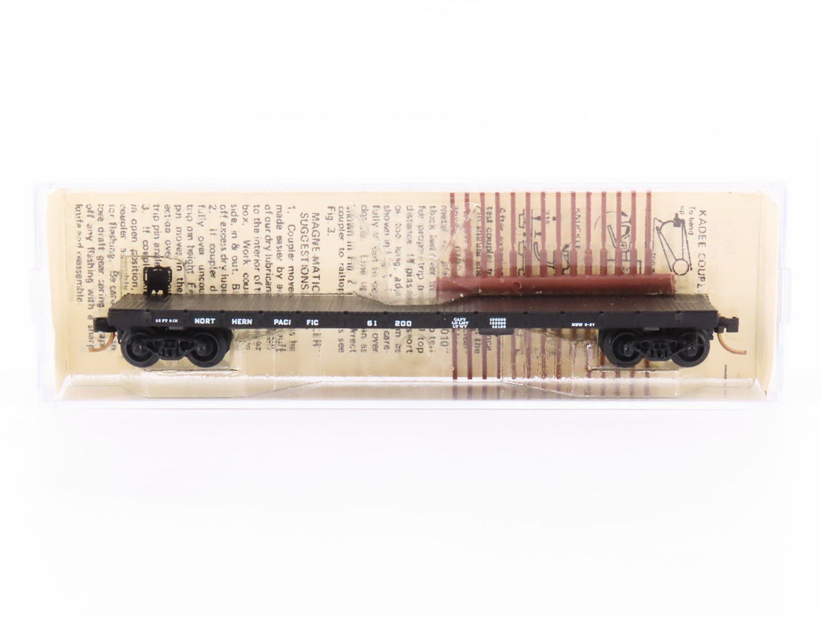 N Scale Micro-Trains MTL/Kadee 44020 NP Railway 50&#39; Fishbelly Flatcar #61200