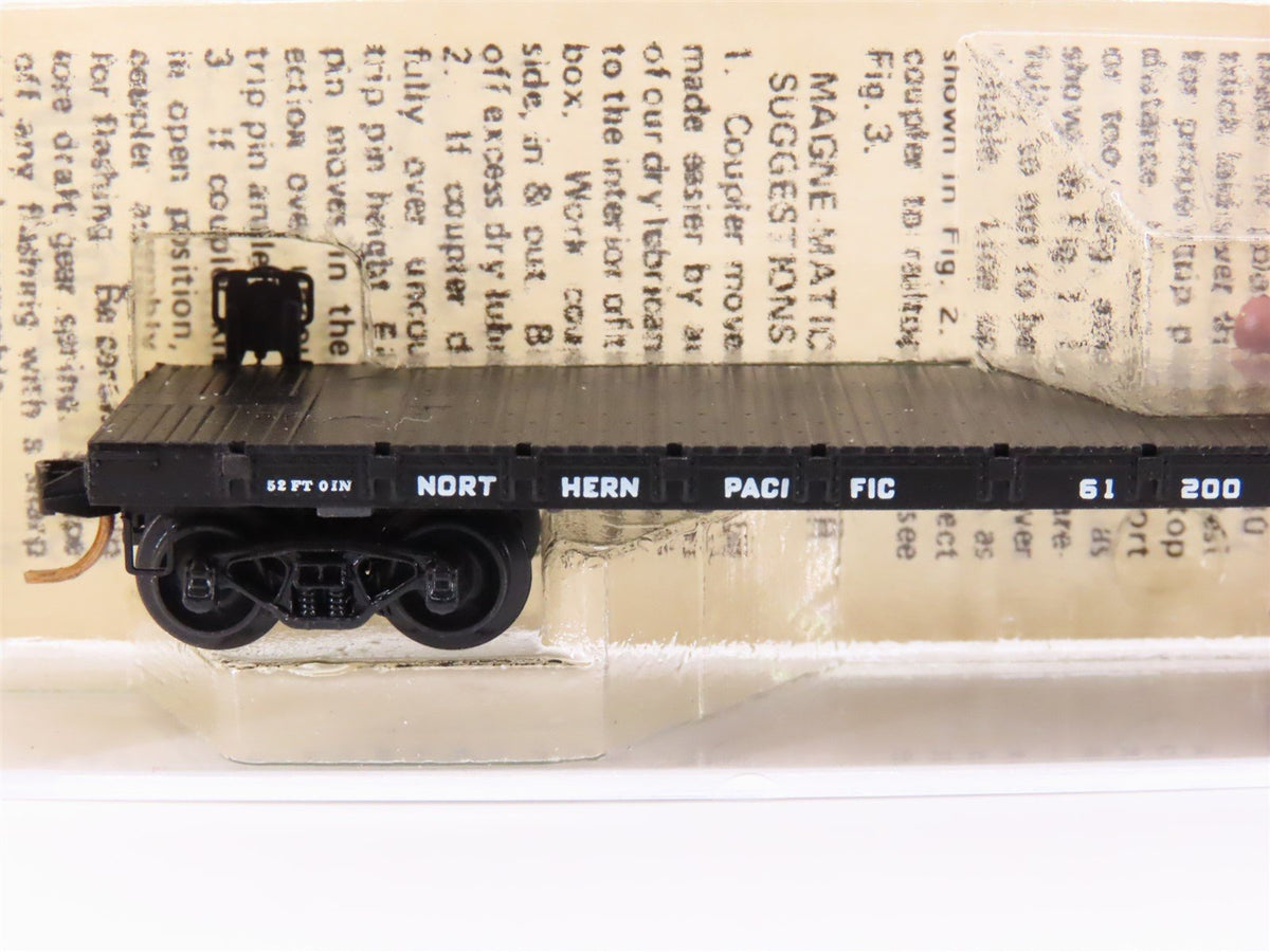 N Scale Micro-Trains MTL/Kadee 44020 NP Railway 50&#39; Fishbelly Flatcar #61200