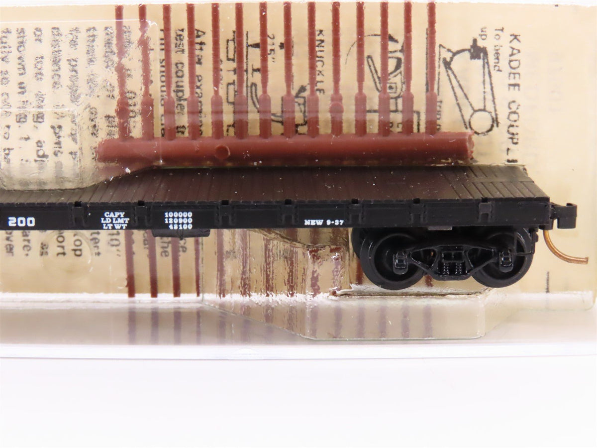 N Scale Micro-Trains MTL/Kadee 44020 NP Railway 50&#39; Fishbelly Flatcar #61200